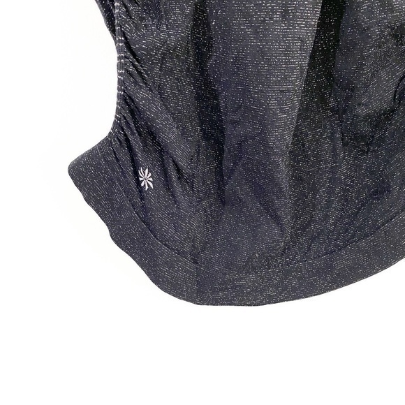 Athleta XS Seamless Stretch Tank Top‎ Black Sparkle Racerback - Picture 3 of 11